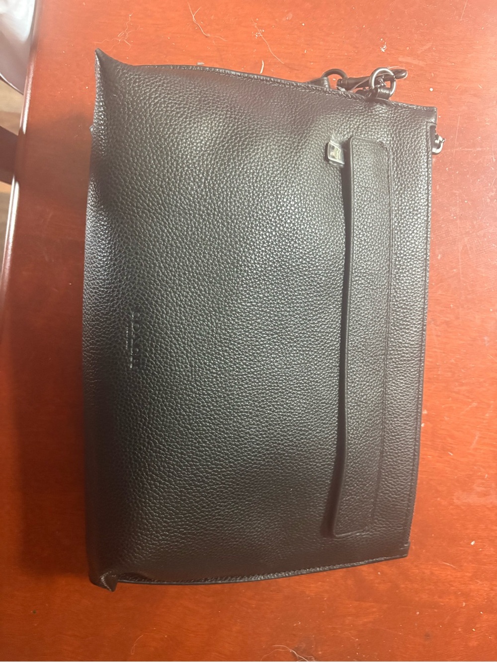 Coach Black Pebbled Leather Clutch